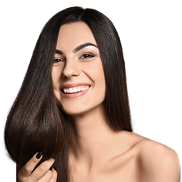 Portrait einer Frau mit glattem Haar