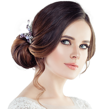 Portrait einer Frau mit Hochsteckfrisur